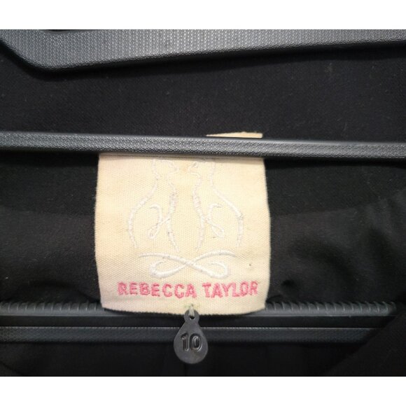 Rebecca Taylor Quilted Black Leather Panel Jacket - Picture 10 of 14